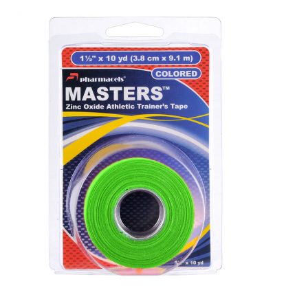 Цветной тейп спортивный MASTERS Tape Colored Pharmacels® зелёный